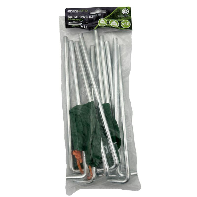 Kunja tende PRO Tent Pegs Pins, 8mm, 23cm, set 10 copë, metalike argjendi