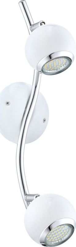 Aplik muri Netlighting Bimeda, 2 spote LED, GU10, krom me të bardhë