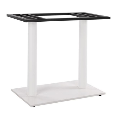 Bazë metalike dyshe e bardhë mat 40×70×72 cm me rregullues (HM435.12), bardhë