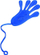 Lodër ngjitëse Leantoys Glut Slime Sticky Hand, elastike, blu