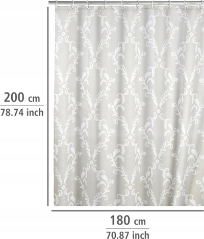 Perde dushi ClassicLiving Glarus, stil barok, e bardhë