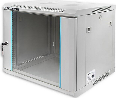 Кабинет мрежен Qoltec RACK 19", 600 x 450 x 500 mm, сив