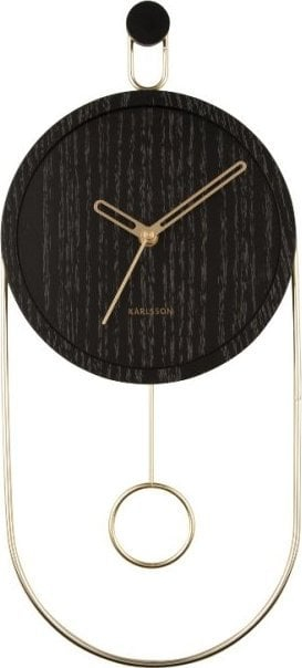 Orë muri Karlsson Swing Pendulum, veneer druri, me pendul, ngjyrë druri