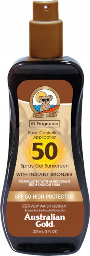 Spray dielli Australian Gold Instant Bronzer, SPF 50, 237 ml