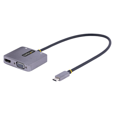 Видео адаптер StarTech USB-C во HDMI VGA, 4K 60Hz, сив
