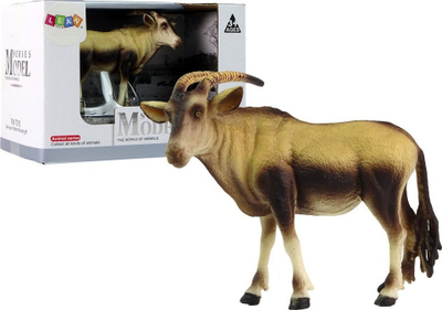 Figurinë lodër LeanToys Antelope African Animals, gomë e fortë, mbi 3 vjeç, kafe