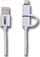 Kabllo USB 2GO 795637, USB A në microUSB Lightning, 1 m, e bardhë