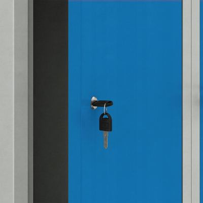 Dollapi metalik Jan Nowak JULIA me 4 dyer, 1850x800x450 mm, gri me blu