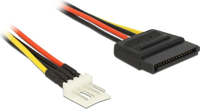 Kabllo energjie Delock 83918, SATA 15 pin në Floppy 4 pin, 15 cm, shumëngjyrëshe