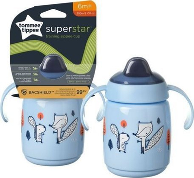 Gotë trajnimi Tommee Tippee Superstar 478221, 300 ml, me doreza, blu