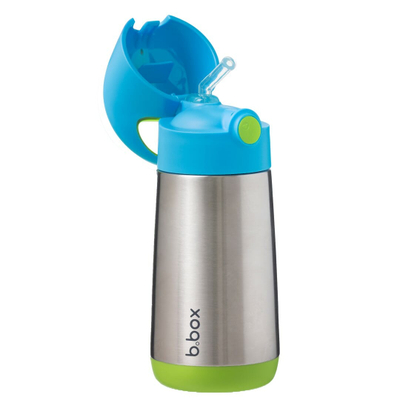 Termos për pije b.box, me pipë, 350ml, inox, rozë portokalli