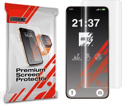 Folie mbrojtëse Hydrogel Grizz Hydrofilm për Realme P3 Ultra, transparencë e lartë, rezistente ndaj gërvishtjeve, transparente