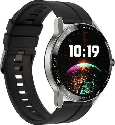 Smartwatch G.Rossi SW018 1, 1.28\", IP68, argjendtë me rrip të zi