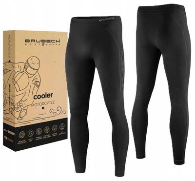 Pantallona termike moto Brubeck Cooler, leginse ftohëse për burra XL, gri