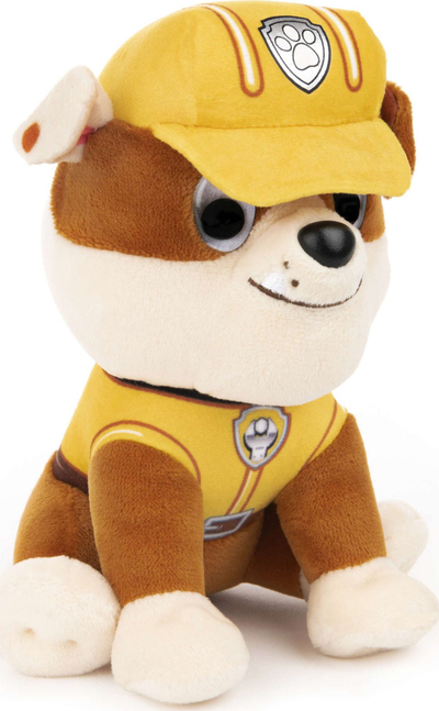 Lodër pelushi Spin Master Paw Patrol Rubble GUND, 15 cm, e verdhë