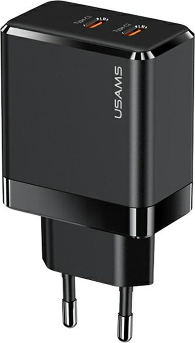 Karikues muri USAMS T54 GaN, 40W, 2x USB C PD, i zi