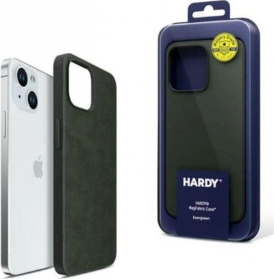 Kuti mbrojtëse 3mk Hardy MagFabric Case për iPhone 15, përputhet me MagSafe, Evergreen, jeshile e errët
