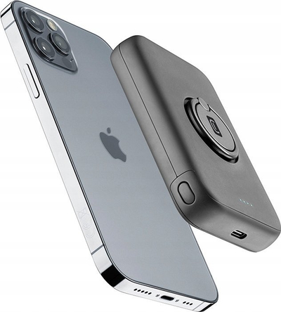 Power bank Cellularline Wireless Power Bank Mag 5000, 5000 mAh, kompatibil me MagSafe, i zi
