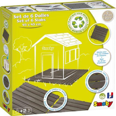 Pllaka dyshemeje për shpi lodër Smoby, set 6 copë, plastike, gri