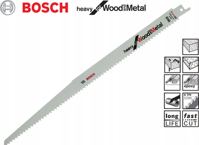 Set tehesh sharre reciproke Bosch S 1411 DF, për dru edhe hekur, 25 copa