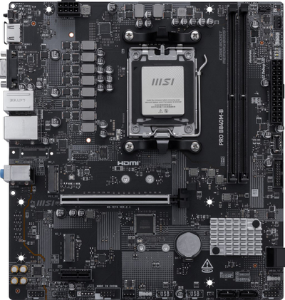 Pлоча MSI PRO B840M-B, AMD B840, лежиште AM5, Micro ATX
