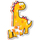 Puzzle shkumëz Puedo Dinosaur, 10 pjesë, portokalli