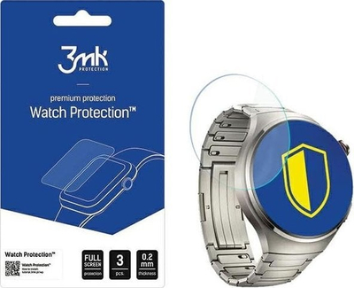 Folie mbrojtëse 3MK ARC Watch, për Huawei Watch 4 Pro, mbulim i plotë ekrani, transparente