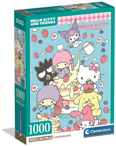 Puzzle Clementoni Hello Kitty and Friends 37117, 1000 pjesë, 50x70cm, shumëngjyrësh