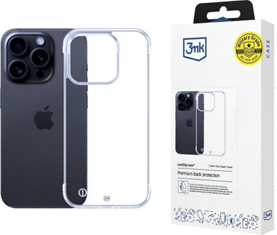 Mbulesë 3MK Just20g Clear Case për iPhone 15 Pro, transparente, super e hollë