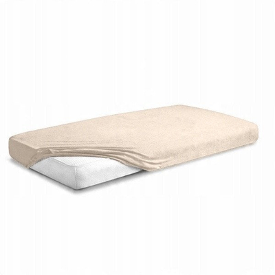 Çarçaf fitted Terry PREMIUM, 150/160x190/200 cm, lartësi 30 cm, i bardhë
