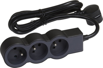 Zgjatës elektrik Legrand 049489, 3 presa 2P+T, 3m, i bardhë