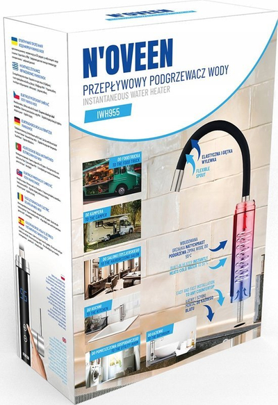 Ngrohës momental uji IWH955 Flexible, 55°C, ekran LED, çelik inox