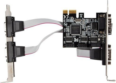 Kartela kontrolluese Lanberg PCI Express COM 9Pin x4 (PCE-DB9-004)