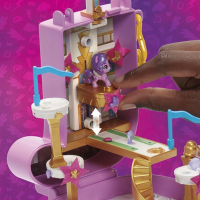 Lodër set My Little Pony Compact Creation Zephyr Heights, 40+ pjesë, me figurina të vogla, me shumë ngjyra