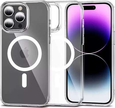 Kllëf telefoni Tech-Protect FlexAir Hybrid MagSafe për iPhone 15 Pro, transparent