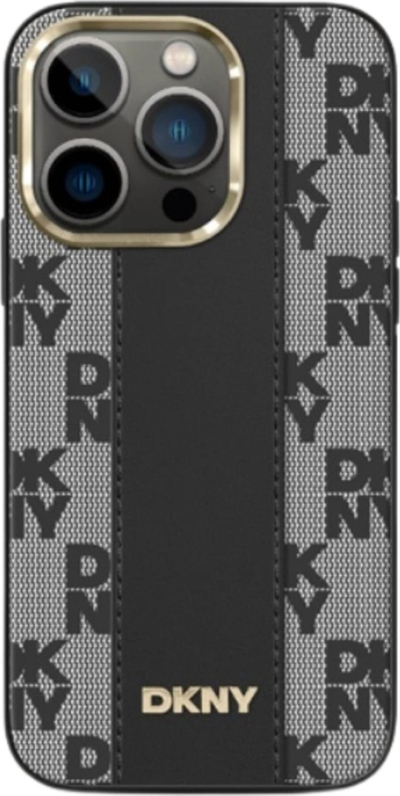 Mbështjellës DKNY DKHMP14LPCPVSLK për iPhone 14 Pro 6.1", hardcase lëkurë, MagSafe, i zi