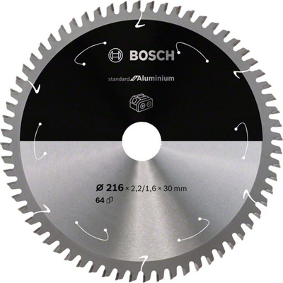 Teh rrethor Bosch Professional Standard Aluminium, 216mm, 64 dhëmbë, argjent