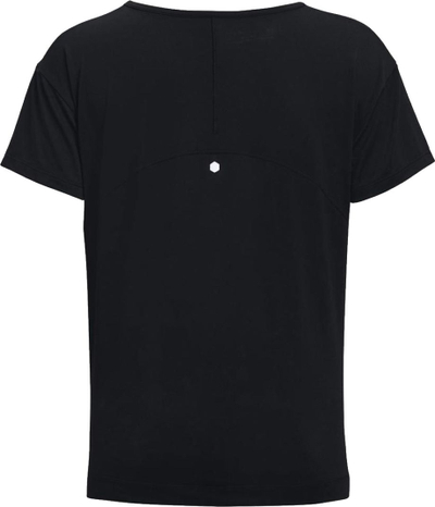 Bluzë stervitje Under Armour Rush Energy Core me mëngë të shkurtra 1365683-001, për goca, për fitness, e zezë, S