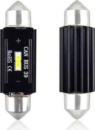 Llambë LED AMiO C5W C10W Canbus, 39mm, 12V 24V, dritë e bardhë