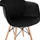 Set karrigesh HomeMarkt Mirto HM8720.04, velur, këmbë druri, i zi, 2 copë