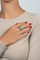 Unazë BRILIO RI105WB, argjend, opal blu