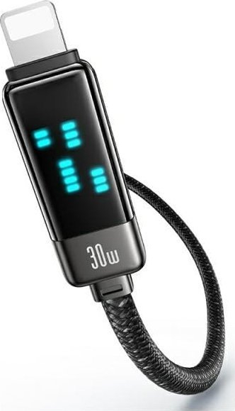 Kabllo USB Usams Meteor Series SJ743USB0, USB C në Lightning, 1.2m, 30W, e zezë