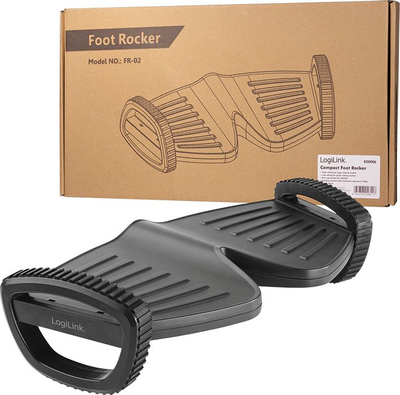 Mbajtëse këmbësh LogiLink Footrest Foot Rocker, ergonomike, e zezë