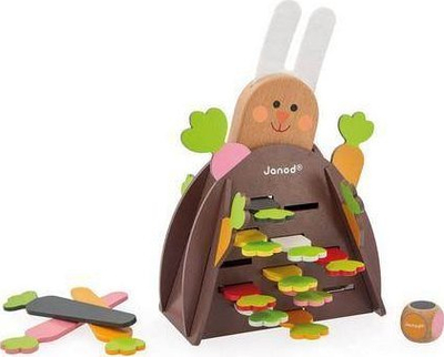 Lodër druri edukative Janod Magic Carrot, lojë koordinimi, +3 vjeç, shumëngjyrëshe