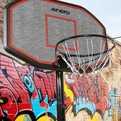 Kosh basketbolli Enero Basketball Construction Set, i rregullushëm 2.0-3.04 m, portativ, i kuq