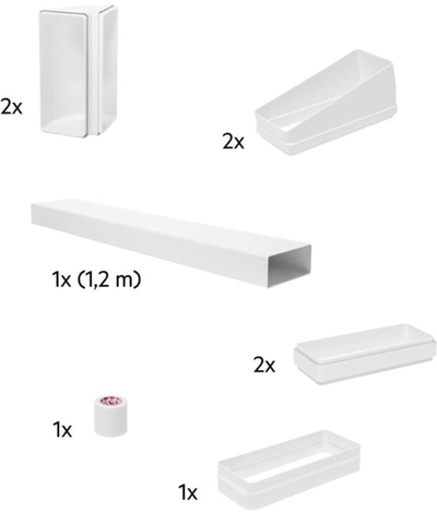 Set tubash aspiratori AEG Half Piping Kit 9029866143, aksesorë aspirimi, i bardhë