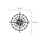 Dekor metalik Decortie Compass, (45 x 45cm)