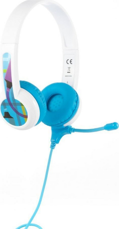 Kufje BuddyPhones StudyBuddy me mikrofon (BP-SB-BLUE-01), të bardha / kaltra