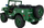 Makinë lodër elektrike Jeep Willys Military, 12V, 3 vende, jeshile ushtarake