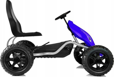 Go-kart me pedale Lean Cars Go-Cart B012, sedilje që rregullohet, frena me dorë, blu